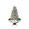 5.5ft. Pre-Lit Medium Musical Snowing Artificial Christmas Tree with Umbrella Base, Blue LED Lights